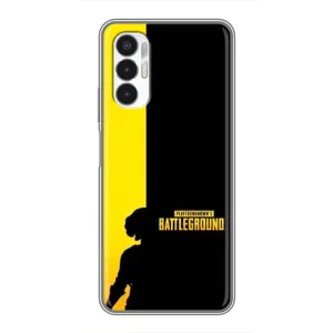 Чохол (TPU) з картинкою "Лого Пабг" на Техно Пова 3 (Battlegrounds)
