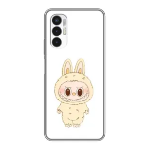 Чехол с принтом Лабубу для Tecno POVA 3 (LF7n) (Бежевый Лабубу)