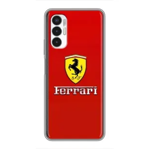 Силіконовий бампер з картинкою машини на Tecno POVA 3 (LF7n) (Ferrari Logo)