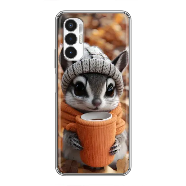 Чехол с рисунком «Грызунчик с кофе» для TECNO POVA 3 (LF7n) Чехол с рисунком «Грызунчик с кофе» для TECNO POVA 3 (LF7n)