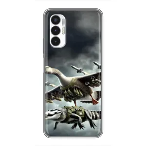 Чохол з мемами траралело тралала для Tecno POVA 3 (LF7n) (Гусіні і крокоділо)