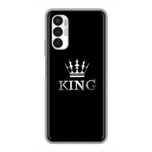Чехол (Корона на чёрном фоне) для Техно Пова 3 (KING)