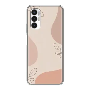 Чехол цветочный дизайн для Tecno POVA 3 (LF7n) (Коричневый фон)