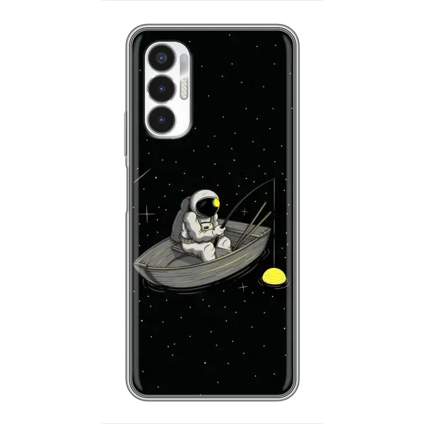 Чехол с рисунком «Космонавт на рыбалке» для TECNO POVA 3 (LF7n)