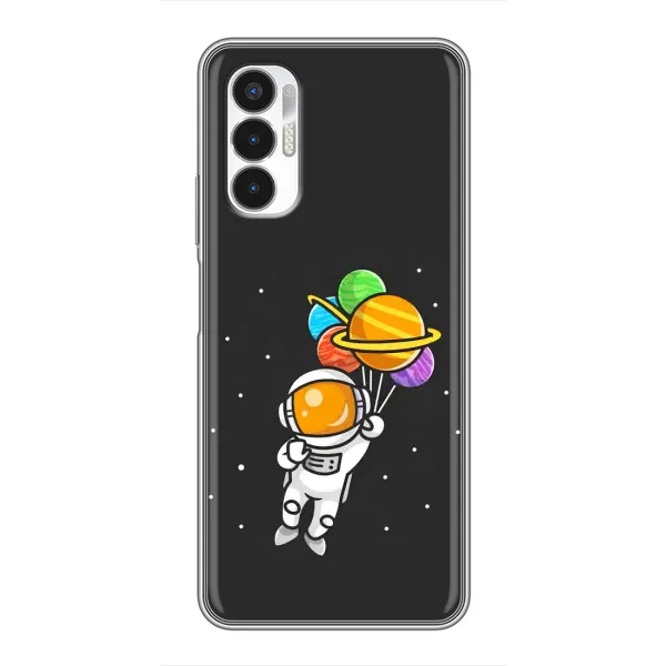 Чехол с рисунком «Космонавт с шариками» для TECNO POVA 3 (LF7n)