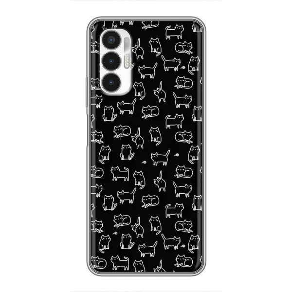 Чехол с рисунком «Котики на черном» для TECNO POVA 3 (LF7n) Чехол с рисунком «Котики на черном» для TECNO POVA 3 (LF7n)