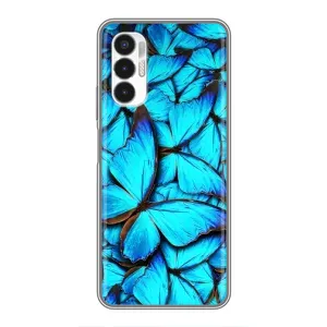 Силиконовый бампер с картинкой животных для Tecno POVA 3 (LF7n) (Крылья бабочек)