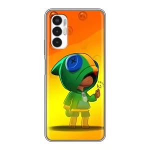 Чохол Бравл Старс для Tecno POVA 3 (LF7n) (LEON в кофті)