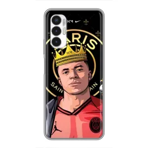 Чехол (TPU) с Футболистом на Tecno POVA 3 (LF7n) (Mbappe King)