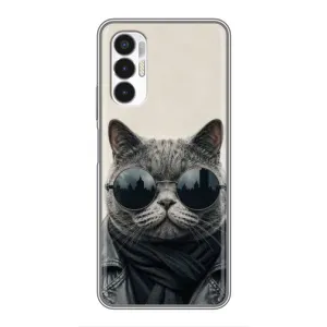 Чехол на тематику: Коты для TECNO POVA 3 (LF7n) (Модный кот)