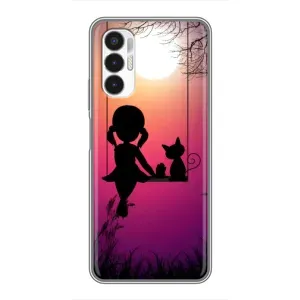 Девчачий Чехол для Tecno POVA 3 (LF7n) (На качели)