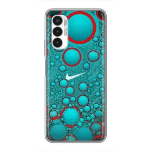 Силиконовый Чехол на Tecno POVA 3 (LF7n) с картинкой Nike (Найк зеленый)