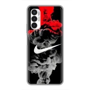 Силиконовый Чехол на Tecno POVA 3 (LF7n) с картинкой Nike (Nike дым)