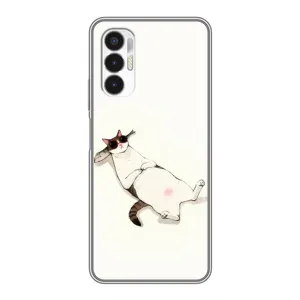 Чехол на тематику: Коты для TECNO POVA 3 (LF7n) (Отдых)