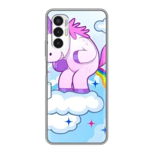 Чехол Unicorn на Tecno POVA 3 (LF7n) (Радуга единорожка)