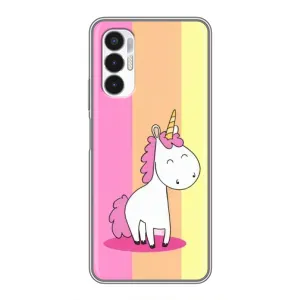 Чехол Unicorn на Tecno POVA 3 (LF7n) (Радужный Единорог)