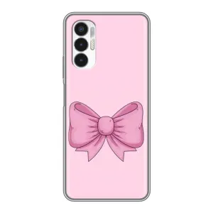 Чохол банти для Tecno POVA 3 (LF7n) (Рожевий бантик)