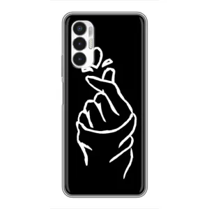 Чохол (Знак сердечка) для Tecno POVA 3 (LF7n) (Сердечко на чорному)