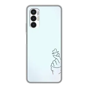 Чохол (Знак сердечка) для Tecno POVA 3 (LF7n) (Сердечко на блакитному)