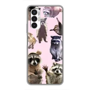 Силиконовый Чехол с Енотами на Tecno POVA 3 (LF7n) (Смешные Еноты)