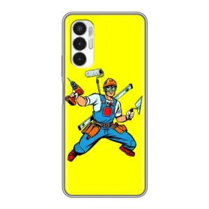 Силіконовий бампер (Працівники) на Tecno POVA 3 (LF7n) (Будівельник)