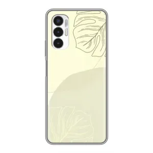 Чехол цветочный дизайн для Tecno POVA 3 (LF7n) (Зелёный фон)