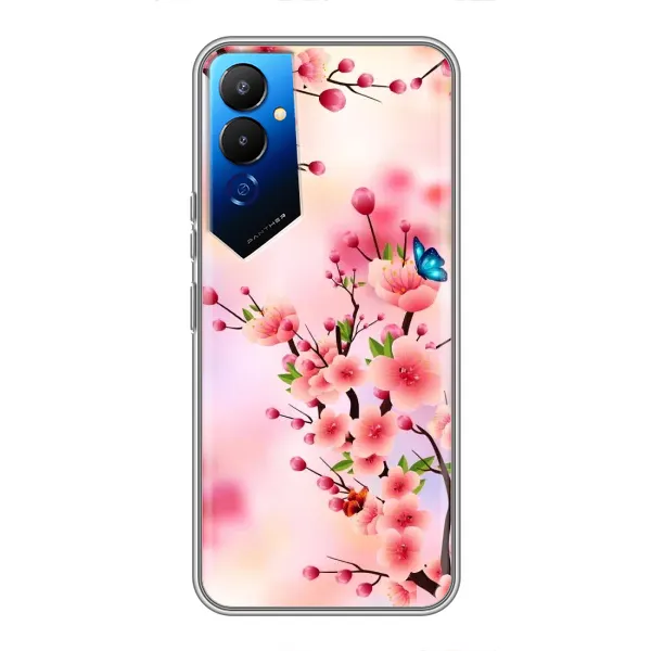 Чехол с рисунком «Бабочки на сакуре» для TECNO POVA 4 (LG7n) Чехол с рисунком «Бабочки на сакуре» для TECNO POVA 4 (LG7n)