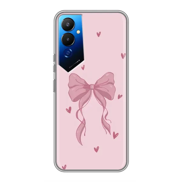Чехол с рисунком «Бант на розовом» для TECNO POVA 4 (LG7n) Чехол с рисунком «Бант на розовом» для TECNO POVA 4 (LG7n)