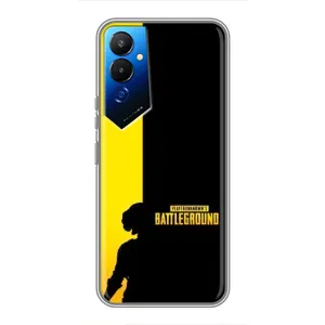 Чохол (TPU) з картинкою "Лого Пабг" на Техно Пова 4 (Battlegrounds)