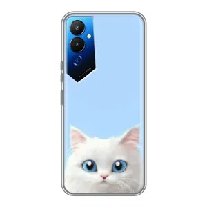 Чехол на тематику: Коты для TECNO POVA 4 (LG7n) (Белый кот)