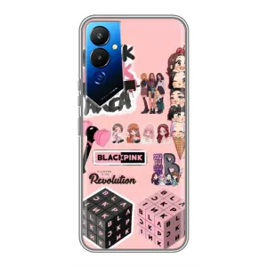Чехлы с картинкой для Tecno POVA 4 (LG7n) (BLACK PINK коллаж)