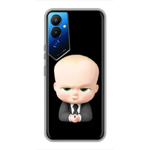 Мультяшный принт на Чехол для Техно Пова 4 (Бос)