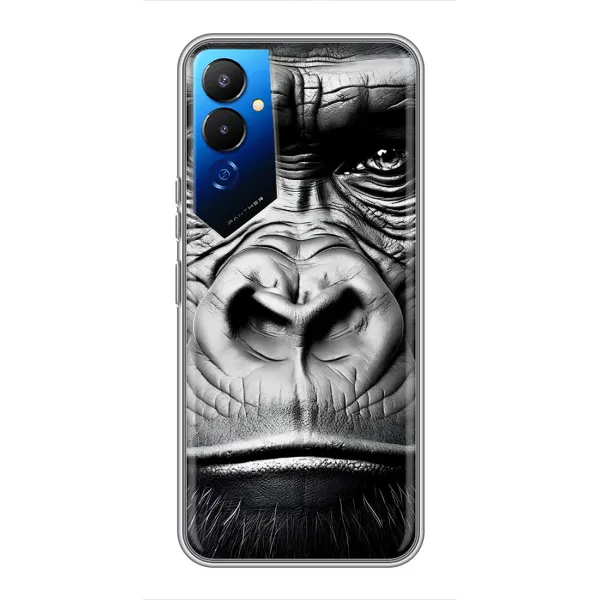 Чехол с рисунком «Черная обезьяна» для TECNO POVA 4 (LG7n) Чехол с рисунком «Черная обезьяна» для TECNO POVA 4 (LG7n)