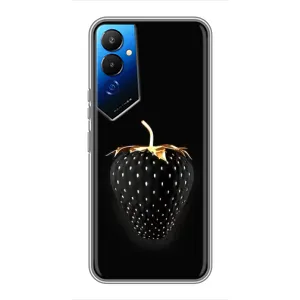Чехол с изображением  вкусной еды для Tecno POVA 4 (LG7n) (Чёрная клубника)