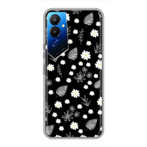 Чехлы с тематикой "ЦВЕТЫ" на Tecno POVA 4 (LG7n) (цветение на чорном)