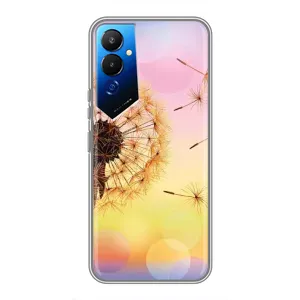 Силиконовый Чехол с одуванчиками на Tecno POVA 4 (LG7n) (Цветок-одуванчик)