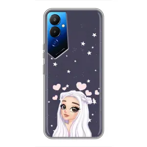 Чохол Стильні дівчата на Tecno POVA 4 (LG7n) (Дівчина та серця)