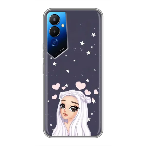 Чехол с рисунком «Девушка и сердечки» для TECNO POVA 4 (LG7n) Чехол с рисунком «Девушка и сердечки» для TECNO POVA 4 (LG7n)