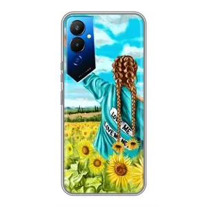 Чохол Стильні дівчата на Tecno POVA 4 (LG7n) (Дівчина на полі)