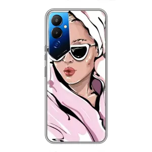Чохол з картинкою Модні Дівчата Tecno POVA 4 (LG7n) (Дівчина в халаті)