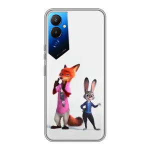 Силиконовый чехол с принтом Зоотрополіс для Tecno POVA 4 (LG7n) (Джуди и Ник)