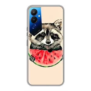 Силиконовый Чехол с Енотами на Tecno POVA 4 (LG7n) (Енот)
