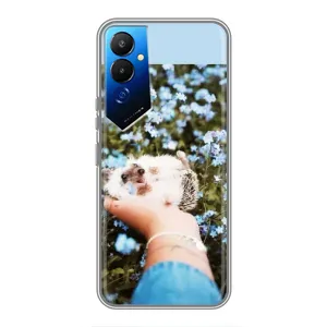 Чехлы с изображением разных животных для Tecno POVA 4 (LG7n) (Ежик на руках)