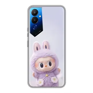 Чехол с принтом Лабубу для Tecno POVA 4 (LG7n) (Фиолетовый Лабубу)