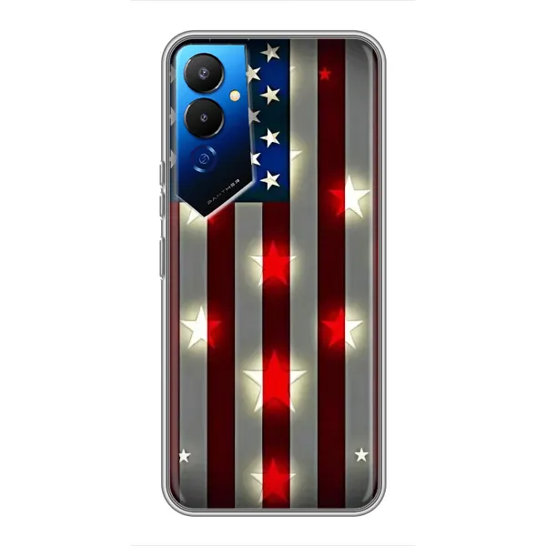 Чехол с рисунком «Флаг США 2» для TECNO POVA 4 (LG7n) Чехол с рисунком «Флаг США 2» для TECNO POVA 4 (LG7n)