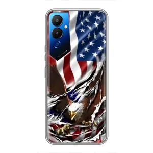 Чехол Флаг USA для Tecno POVA 4 (LG7n) (Флаг USA)
