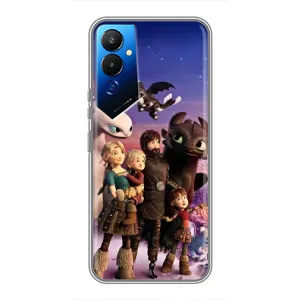 Чехол дракон Беззубик для Tecno POVA 4 (LG7n) (Герои дракона)