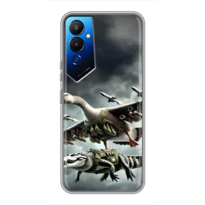 Чехол с мемами тралалело тралала для Tecno POVA 4 (LG7n) (Гусини и крокодило)