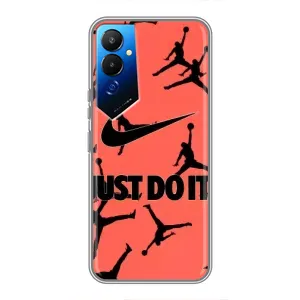 Силиконовый Чехол Nike Air Jordan на Техно Пова 4 (Just Do It)