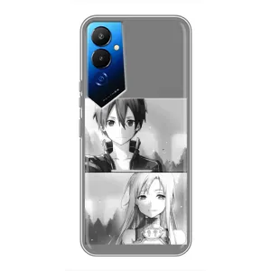 Чехол с персонажами АНИМЕ на Tecno POVA 4 (LG7n) (Кирито-Асуна)
